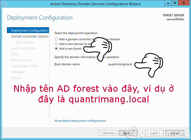 Cài đặt Domain Controller trên Windows Server 2012