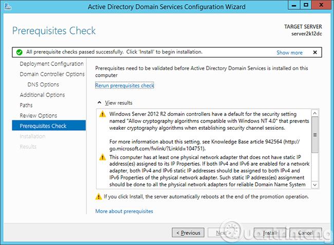 Cài đặt Domain Controller trên Windows Server 2012