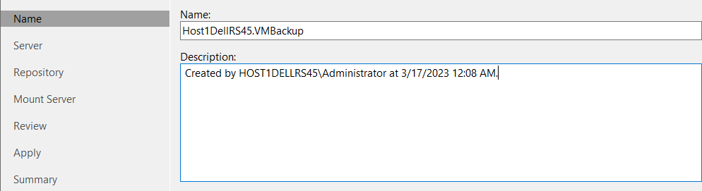 Backup và Restore máy ảo bằng Veeam Backup & Replication 11