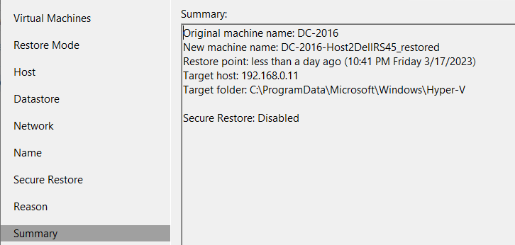 Backup và Restore máy ảo bằng Veeam Backup & Replication 11