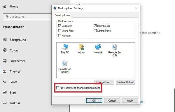 Hướng dẫn tắt tính năng ép buộc sắp xếp vị trí icon desktop