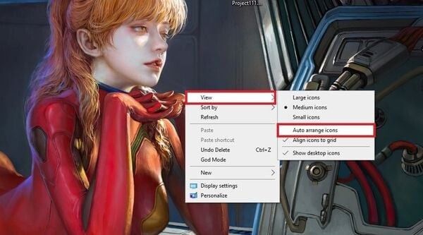 Hướng dẫn tắt tính năng ép buộc sắp xếp vị trí icon desktop