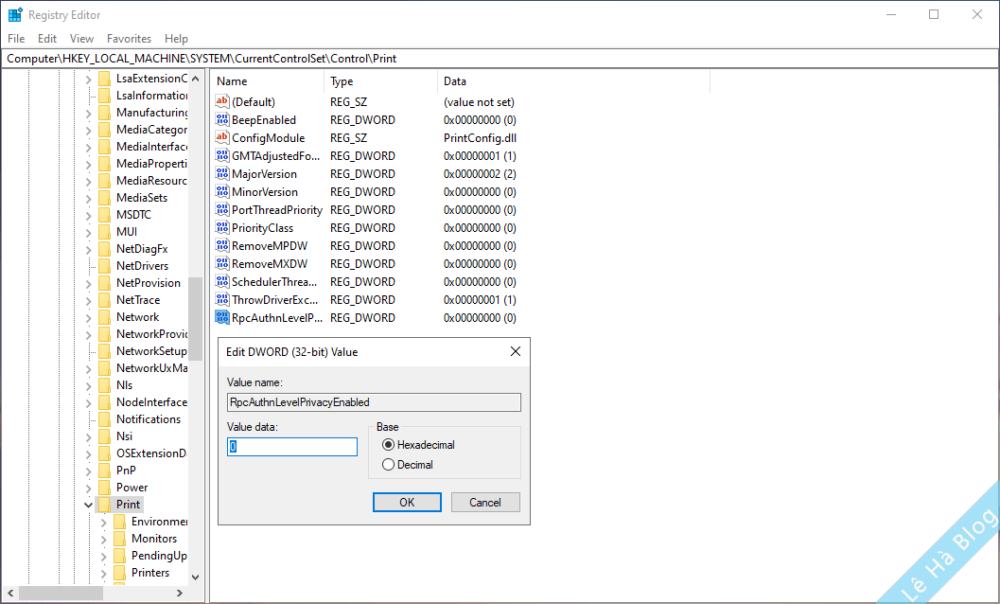 Khắc phục lỗi chia sẻ máy in trên Windows 10